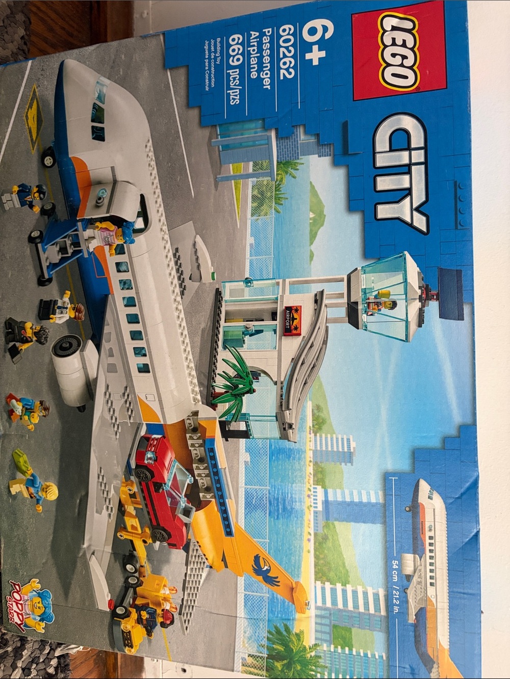 LEGO City Passenger Airplane & Airport Set - White, Blue, Orange